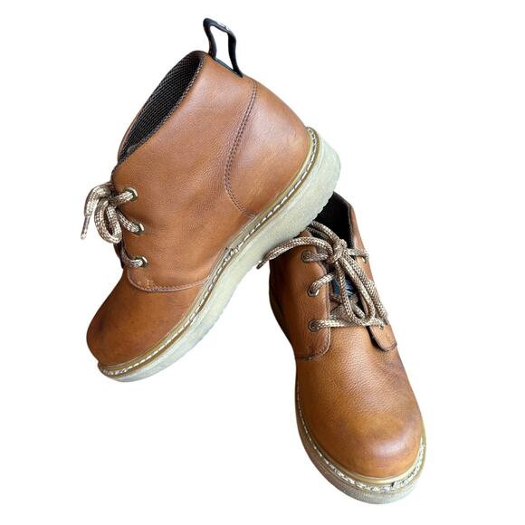 Georgia Boot Company Mens Rugged Brown Chukka Wedge Work Boots size 9.5 - Picture 14 of 15